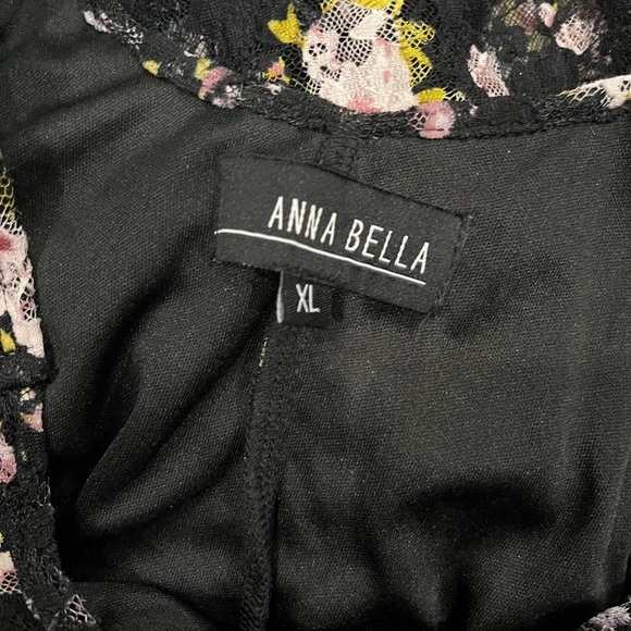 [XL]Anna Bella Vintage Floral Lace Lined Asymmetrical Midi Sleeveless dress - Picture 8 of 12